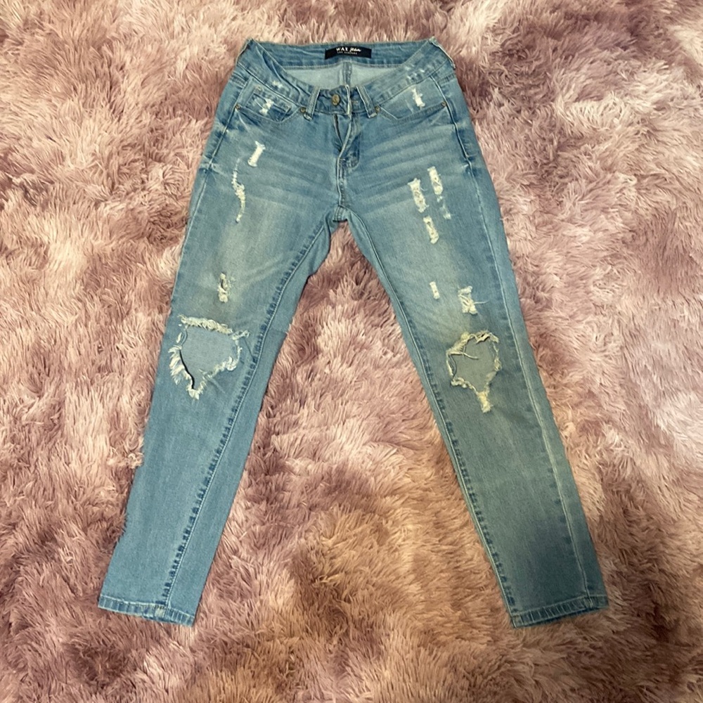 Distressed jeans